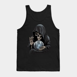 Gothic Grim Reaper Crystal Ball Tank Top